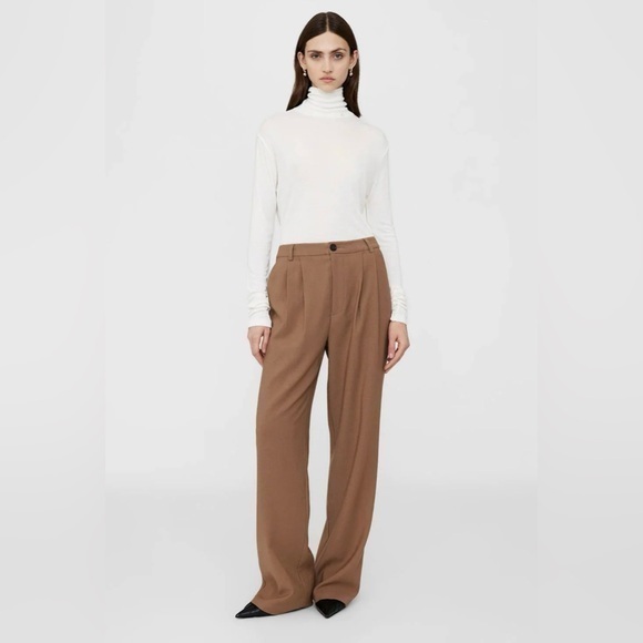 Anine Bing Pants - ANINE BING CARRIE PANT IN CAMEL TWILL SIZE 34